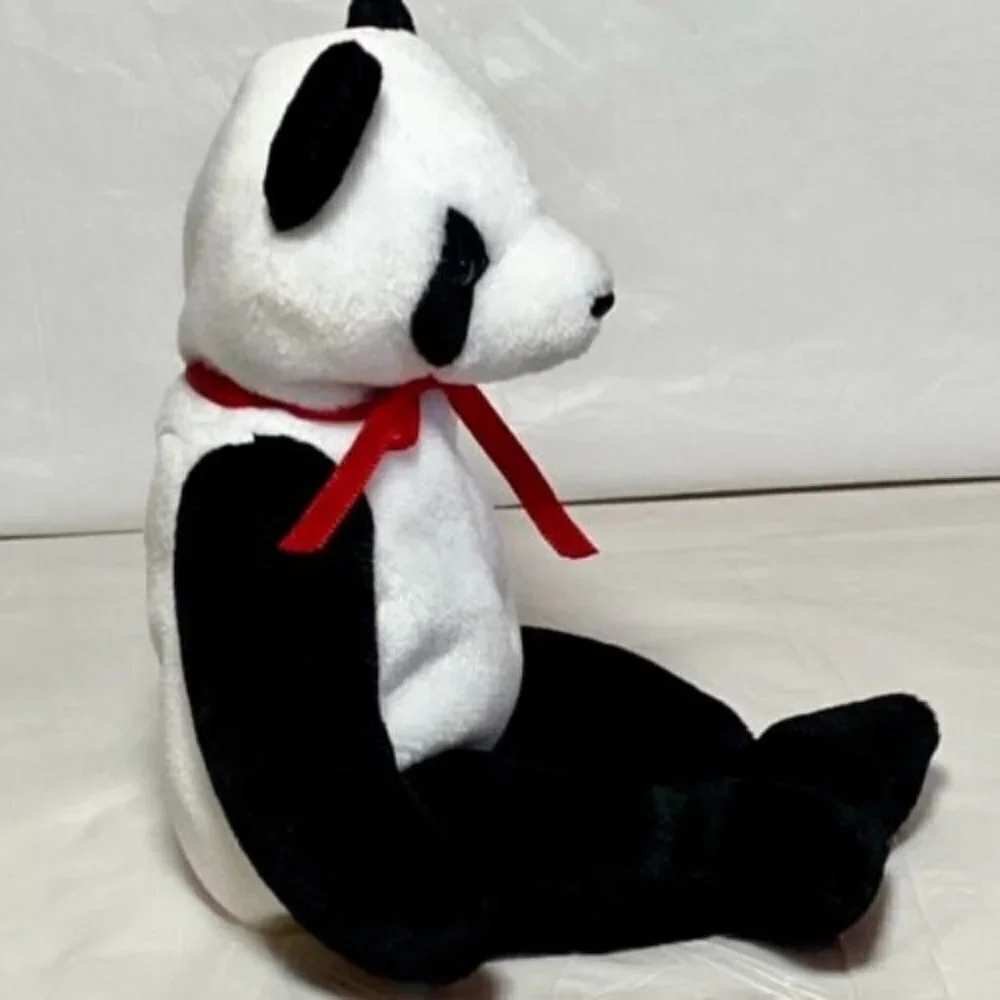Ty Beanie‎ Baby Original Fortune Panda Bear Retired 1997/1998 Tag Errors Rare